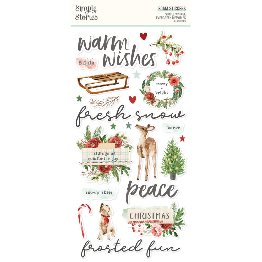 Simple Stories - Simple Vintage Evergreen Memories Rub-Ons 27829