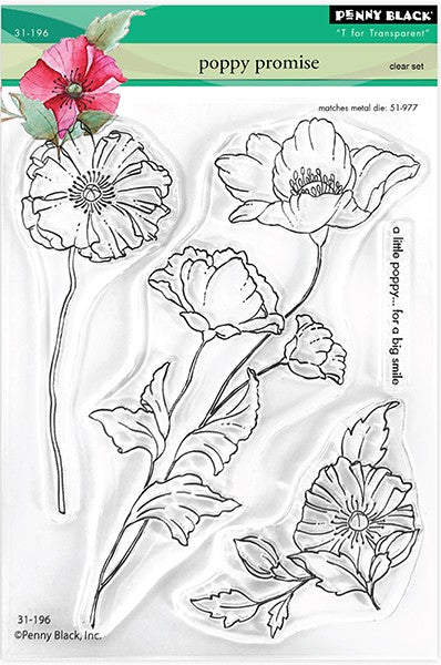 Penny Black - 31-196/51-977 Poppy Promise (stamp and die set)