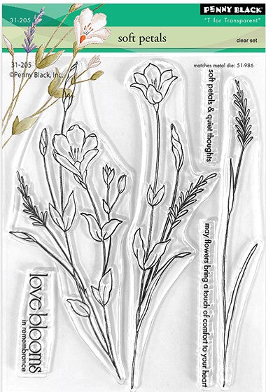 Penny Black - 31-205/51-986 Soft Petals (stamp and die set)