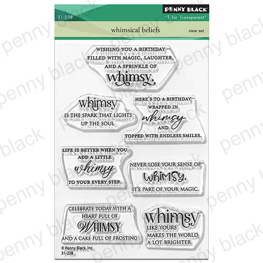 Penny Black - Whimsical Beliefs (stamp and die set 31-238 and 52-029)