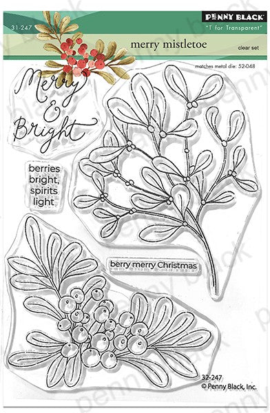 Penny Black - 31-247 / 52-048 Merry Mistletoe (stamp and die set)-