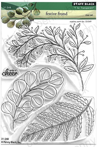 Penny Black - 31-248 / 52-049 Festive Frond (stamp and die set)-