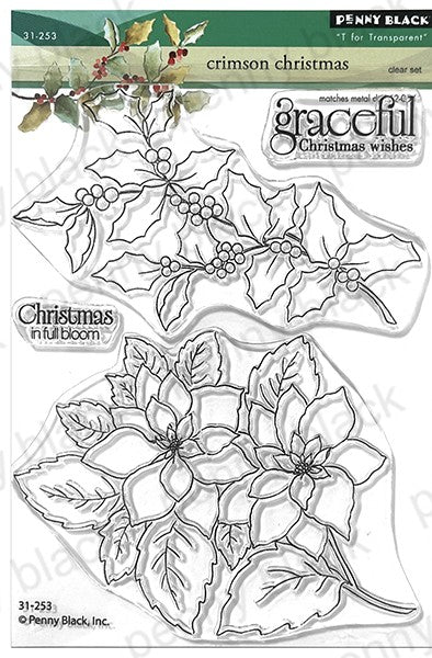 Penny Black - 31-253 / 52-054 Crimson Christmas (stamp & die set)***