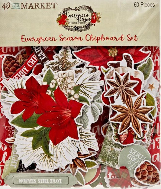 49 & Market - Evergreen Season Chipboard Set