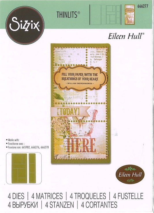 Sizzix Eileen Hull Thinlits Mini Slimline & Tickets (666277)