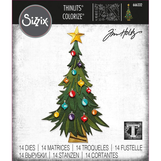Tim Holtz / Sizzix 666332 Trim A Tree Colorize Thinlits die set - sold out