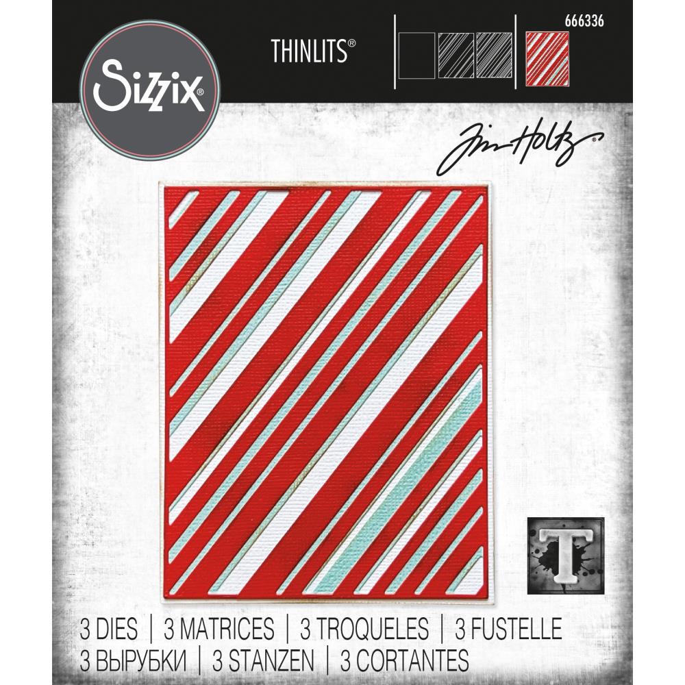 Tim Holtz / Sizzix 666336 Layered Stripes Thinlits die set.......