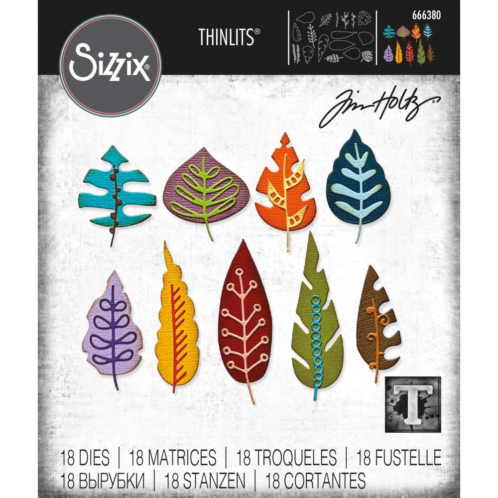 Sizzix Tim Holtz Thinlits Die Set - Artsy Leaves (666380).........