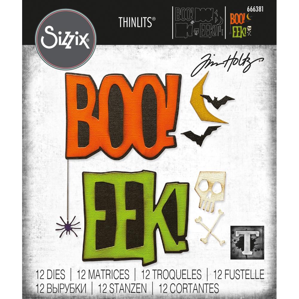 Sizzix Tim Holtz Thinlits Die Set - Big Frights (666381)