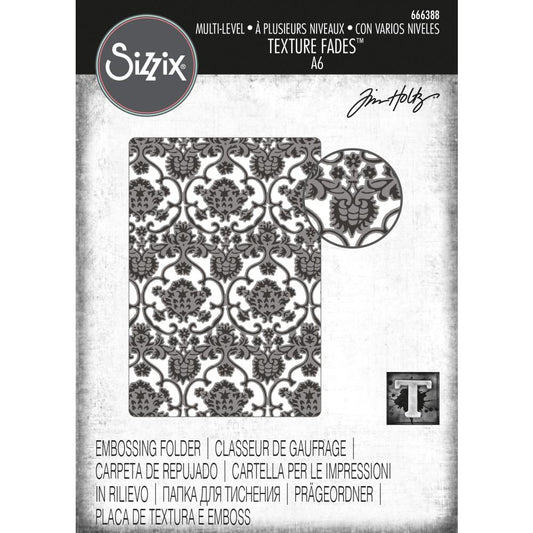 Sizzix Tim Holtz Texture Fades Embossing Folder - Tapestry (666388)
