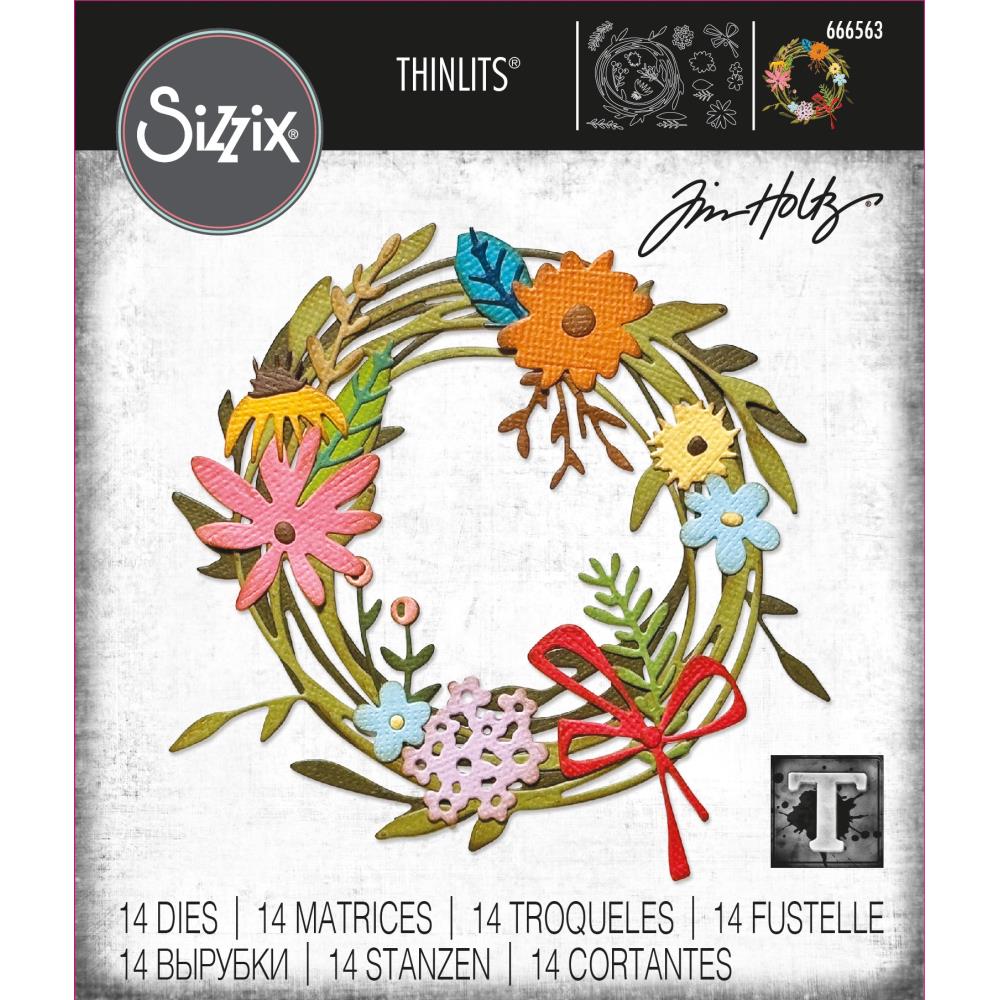 Tim Holtz / Sizzix Vault Funny Floral Wreath (666563)