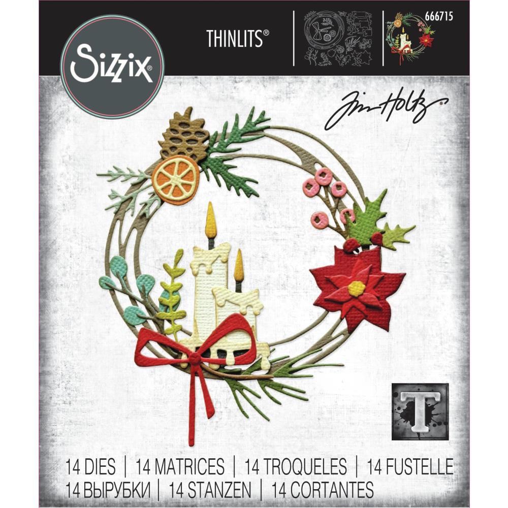 Tim Holtz / Sizzix Vault Festive Wreath 666715