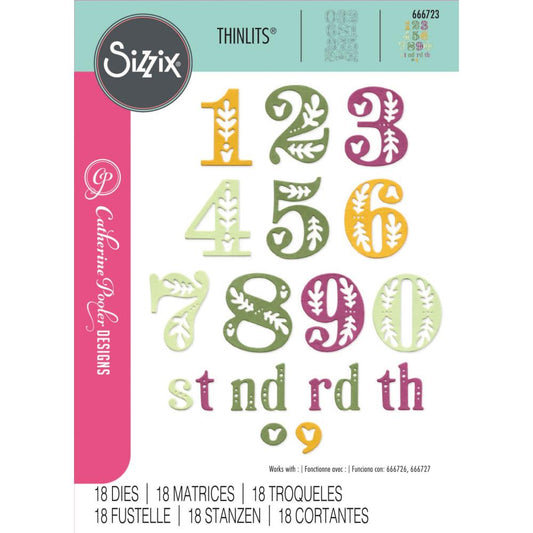 Catherine Pooler / Sizzix Thinlits - Folk Numbers 666723