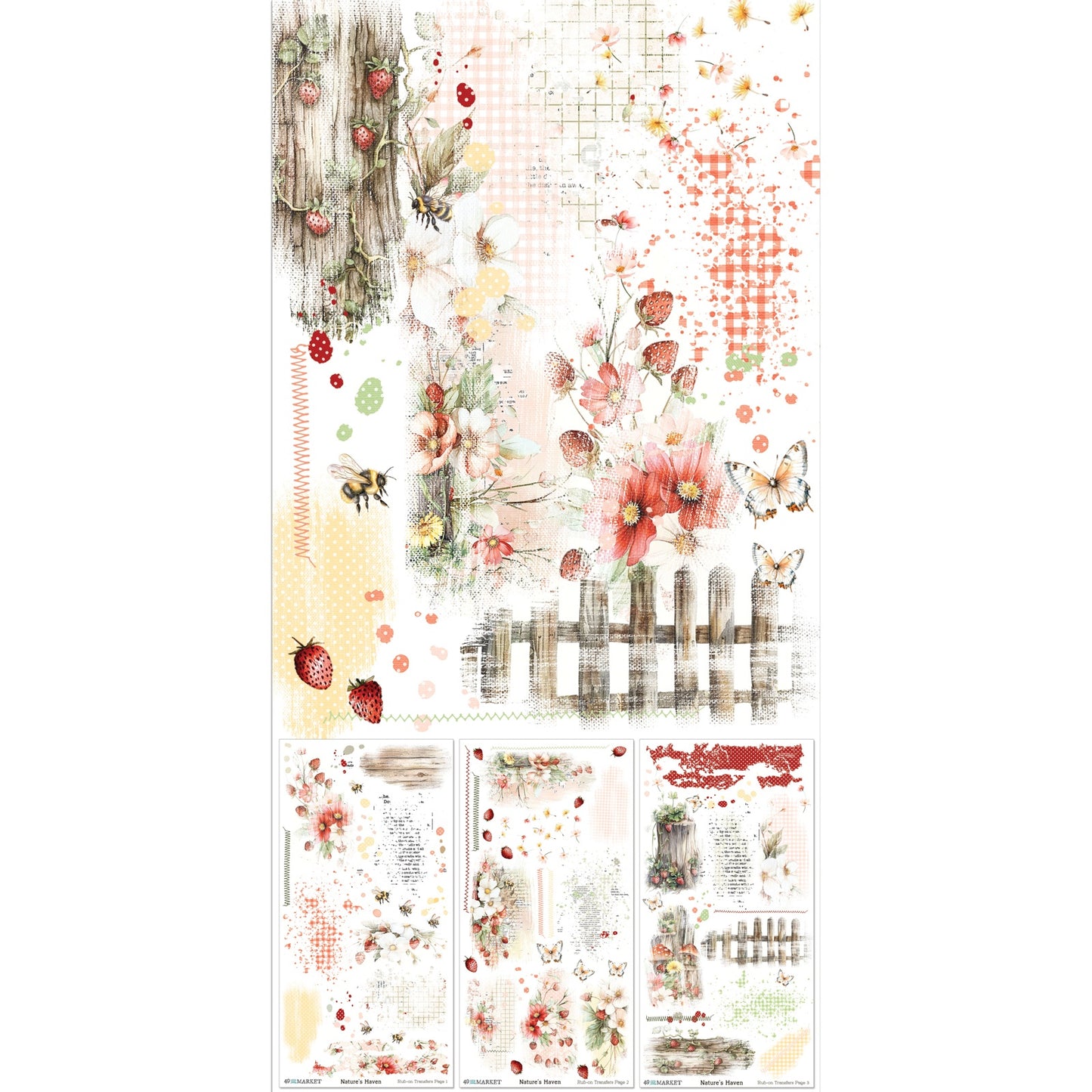 49 & Market - Nature's Haven - Rub-On Transfer Set JNH33168