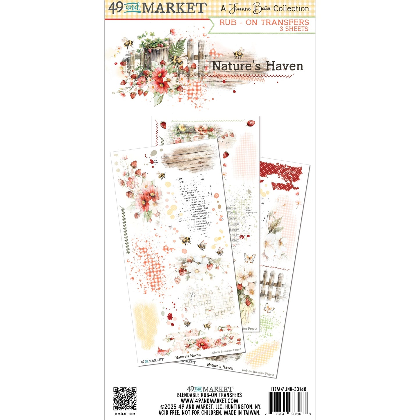 49 & Market - Nature's Haven - Rub-On Transfer Set JNH33168
