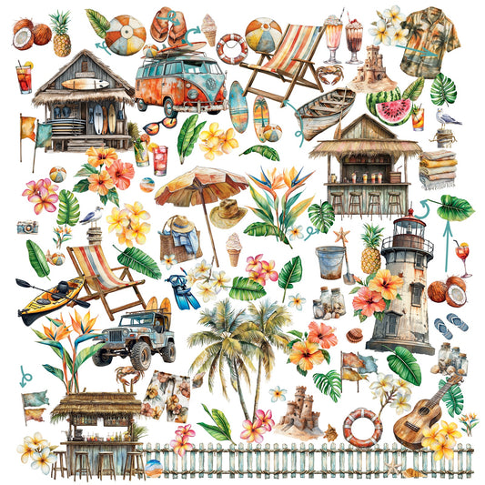 49 & Market - Beach Vibes - Laser Cut Elements DBV32161