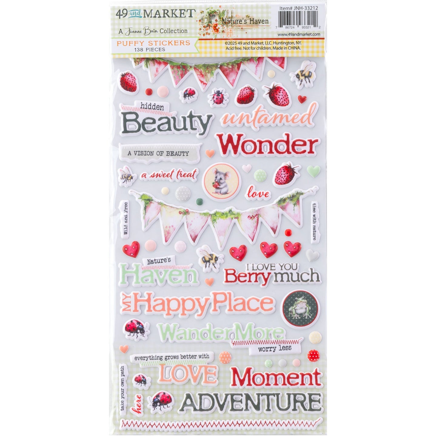 49 & Market - Nature's Haven - Puffy Stickers JNH33212