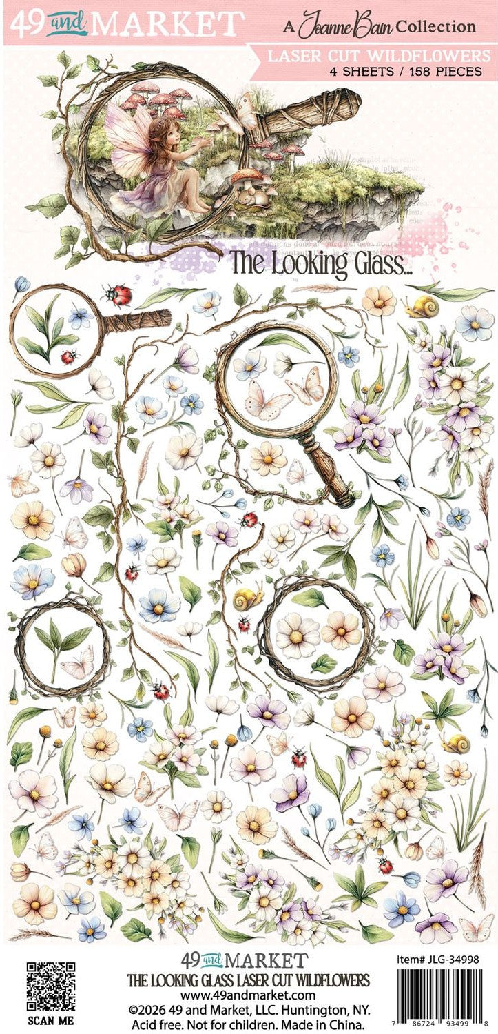 49& Market - The Looking Glass Wildflower Laser Cut Outs JLG34998