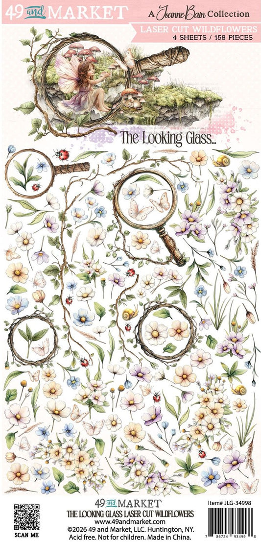 49& Market - The Looking Glass Wildflower Laser Cut Outs JLG34998