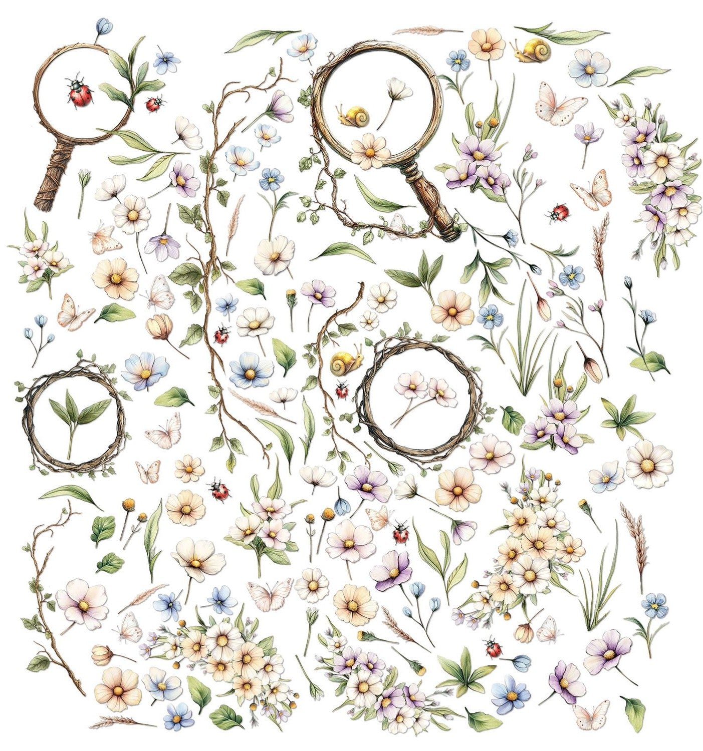 49& Market - The Looking Glass Wildflower Laser Cut Outs JLG34998