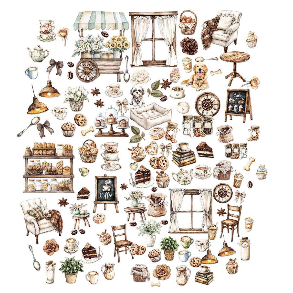 49 & Market - Country Heart Cafe Laser Cut Elements JCH36374