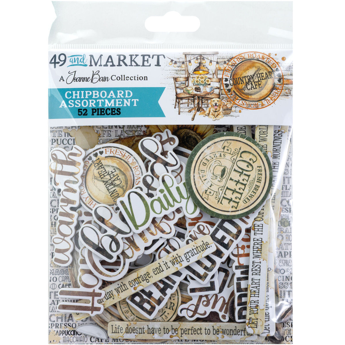 49 & Market - Country Heart Cafe Chipboard Elements JCH36411