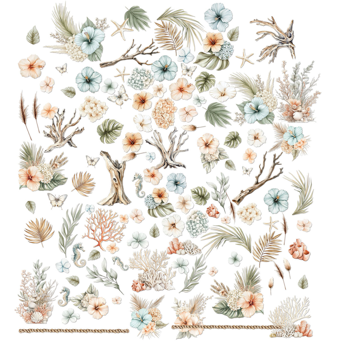 49 & Market - Coastal Soul Laser Cut Botanicals JCS36961