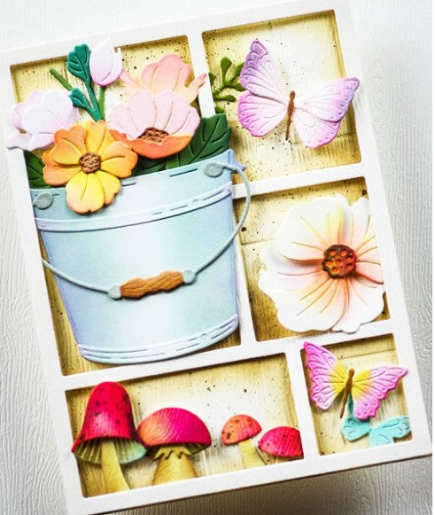 Memory Box Embossing Folder - EF1040 Vintage Tray 3D Embossing Folder and Die