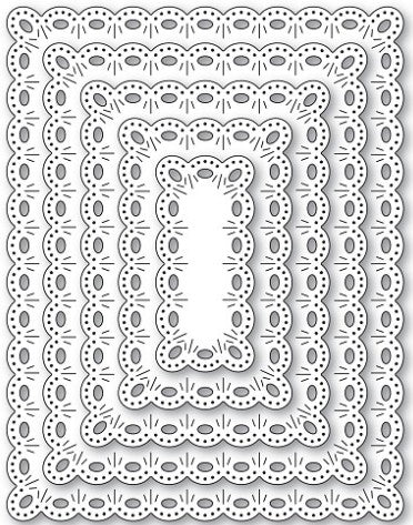 Memory Box Die - 94904 Oval Eyelet Rectangle Frames