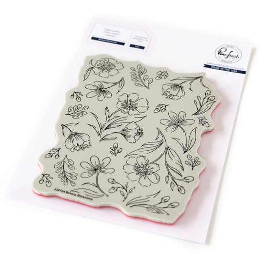 PinkFresh Studios - Breezy Blossoms stamp set