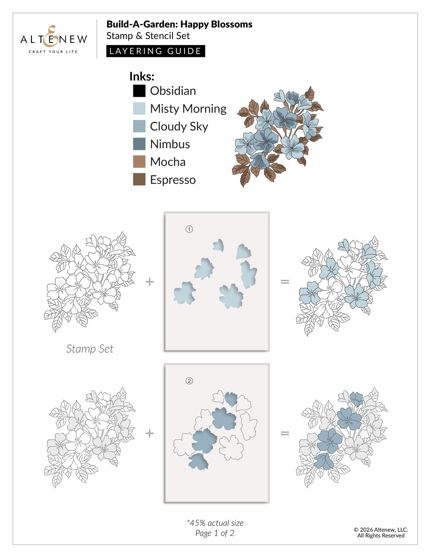 Altenew - Build A Garden - Happy Blossoms