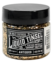 Tim Holtz Distress Liquid Tinsel Chunky Antiqued Glitter…
