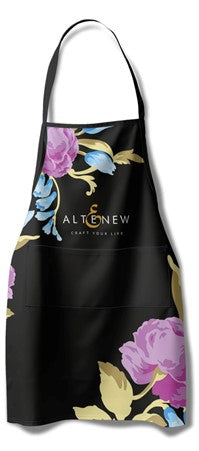 Altenew - Artsy Apron - Blue & Purple Ornamental Bouquet - Black