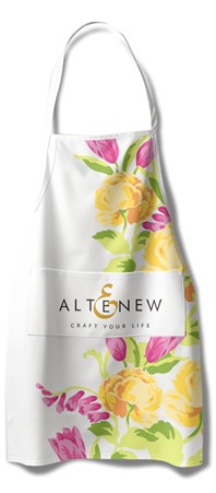 Altenew - Artsy Apron - Yellow & Pink Ornamental Bouquet - White