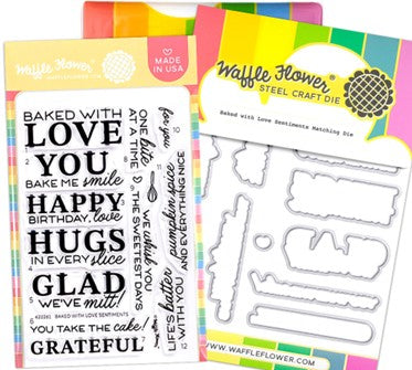 Waffle Flower Designs - Sentiments Combo - Baked With Love