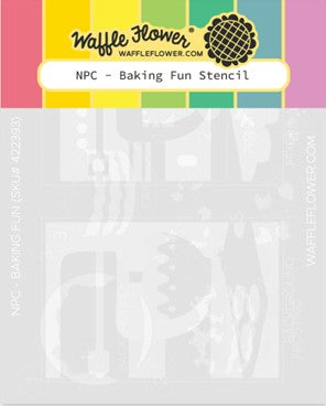 Waffle Flower - Postage Collage Baking Fun Stencil