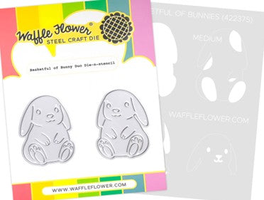 Waffle Flower Designs - Basketful of Bunny Die 'n Stencil***