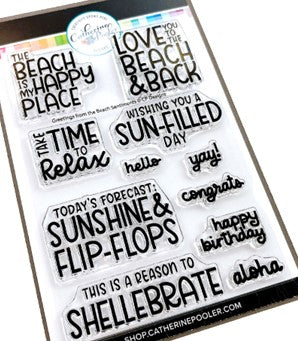 Catherine Pooler - Beach Greetings stamp set