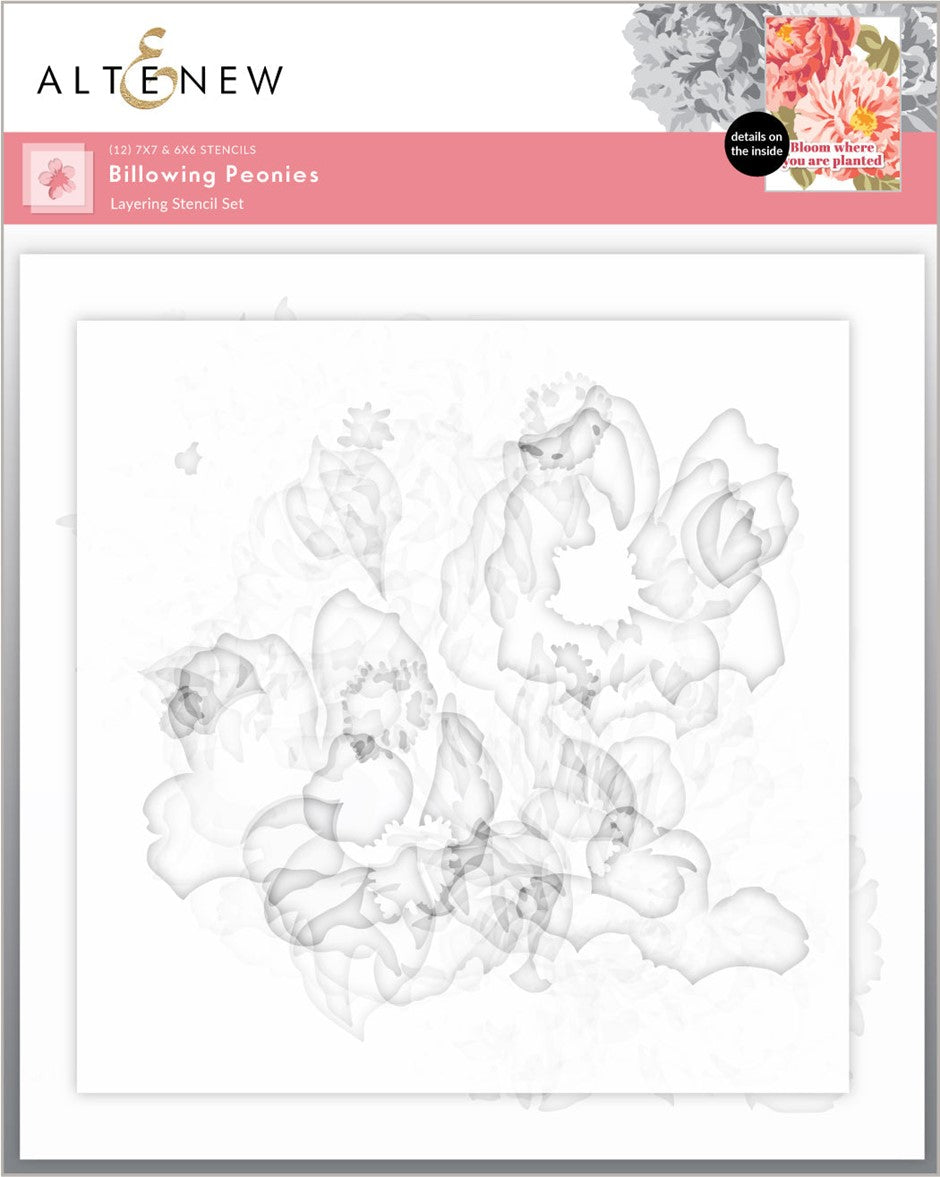 Altenew - Billowing Peonies Stencil Set