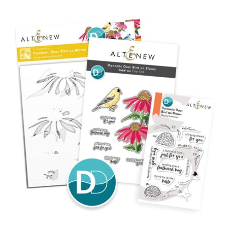 Altenew - Dynamic Duo Bird on Bloom (Stamp, Die and Stencil set)