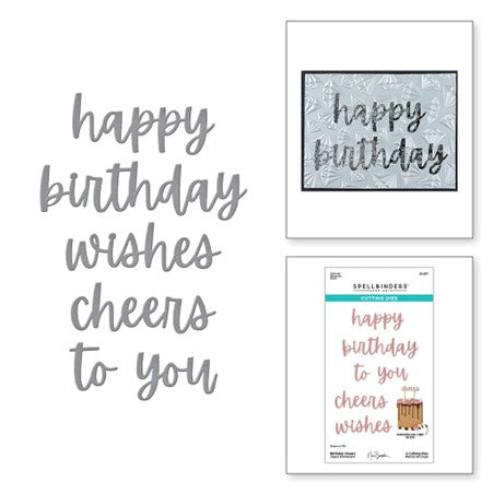 Spellbinders - Birthday Cheers Etched Dies from the Bougie Birthday Collection by Nina Boettcher S5-677