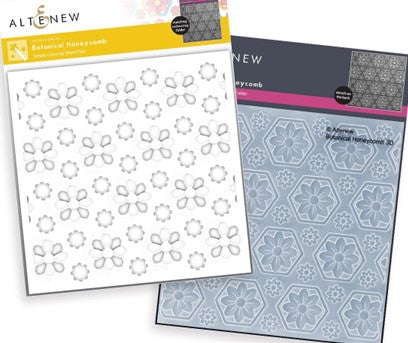 Altenew - Botanical Honeycomb (embossing folder & stencil)