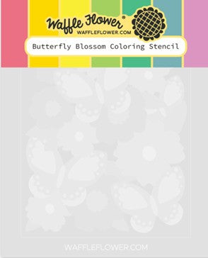 Waffle Flower - Butterfly Blossom Colouring Stencil