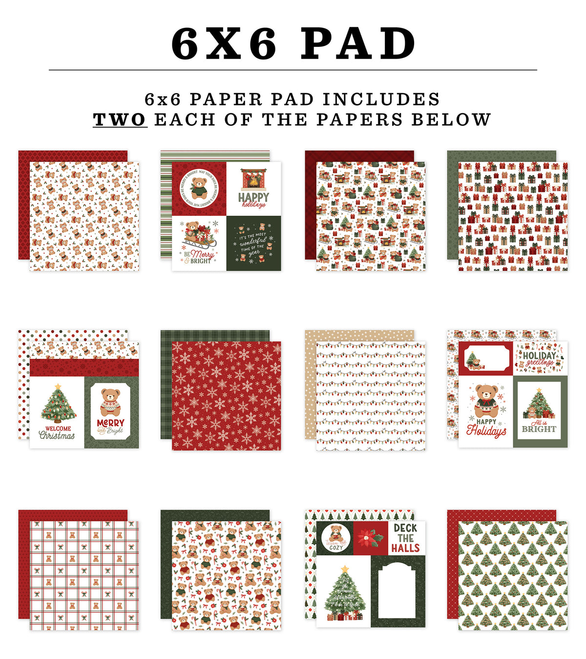 Carta Bella - Have A Beary Christmas 6x6 Paper Pad 518023