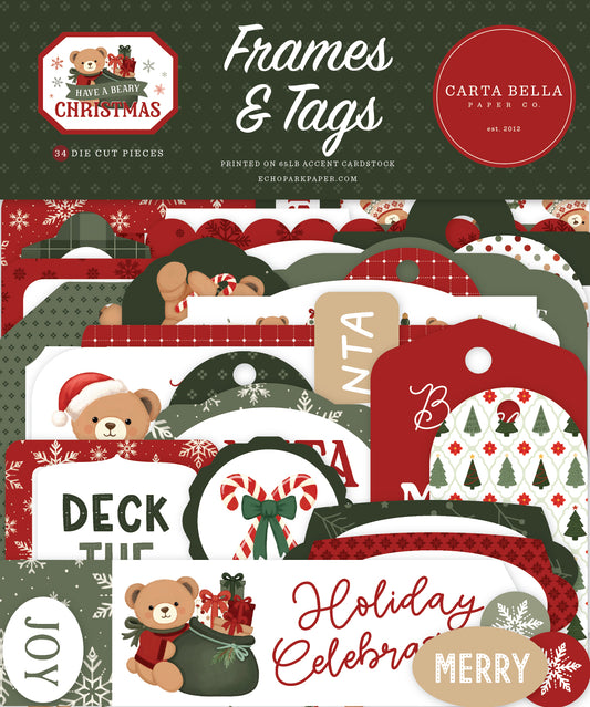 Carta Bella - Have A Beary Christmas Frames & Tags