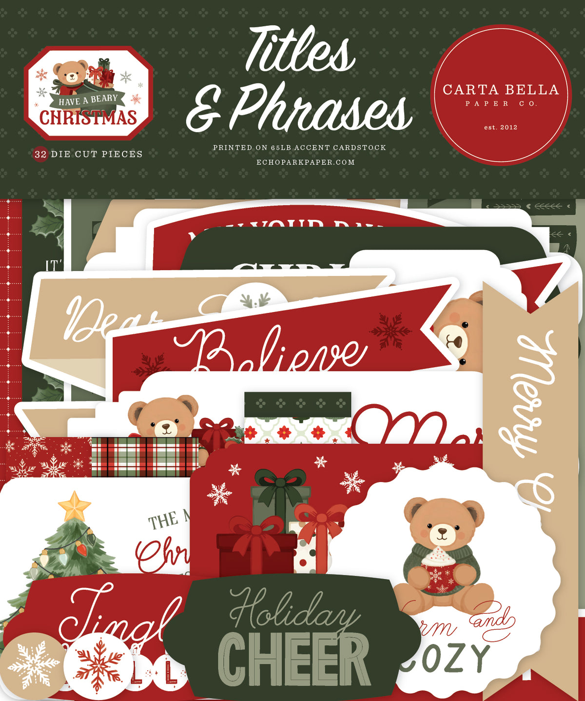 Carta Bella - Have A Beary Christmas Titles & Phrases 518032