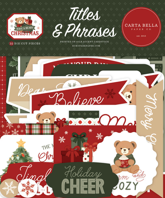 Carta Bella - Have A Beary Christmas Titles & Phrases 518032