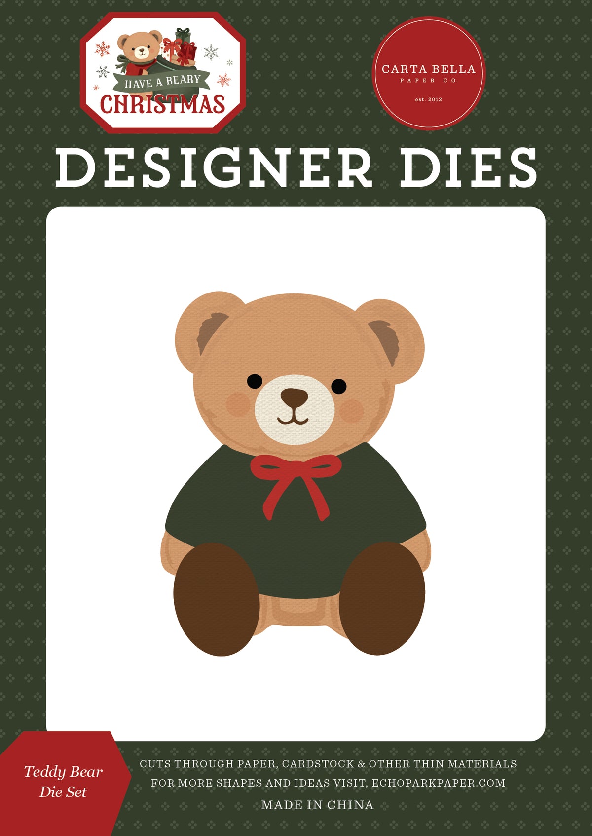 Carta Bella - Have A Beary Christmas Teddy Bear Medium Die Set 518041