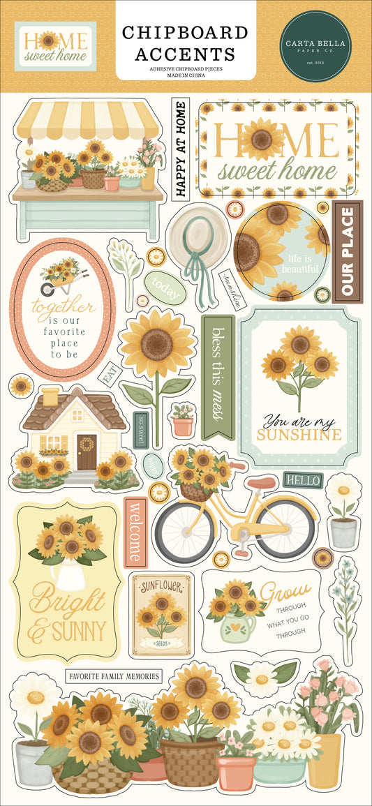 Carta Bella - Home Sweet Home 6x13 Chipboard Accents 541021