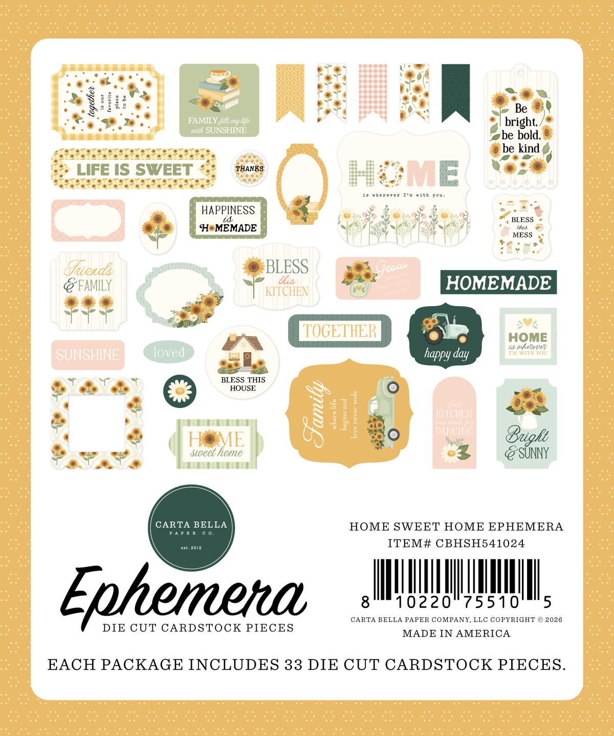 Carta Bella - Home Sweet Home Ephemera541024
